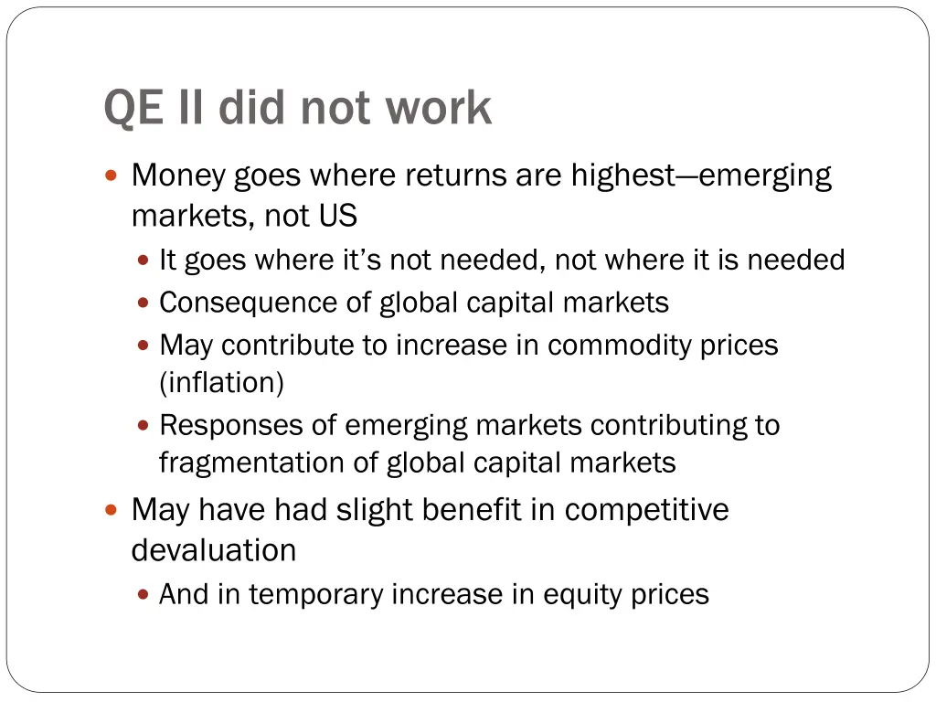 qe ii did not work