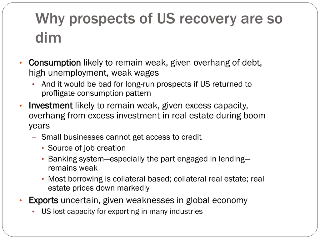 why prospects of us recovery are so dim 1