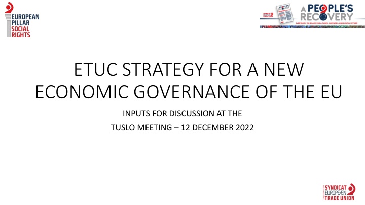 etuc strategy for a new economic governance