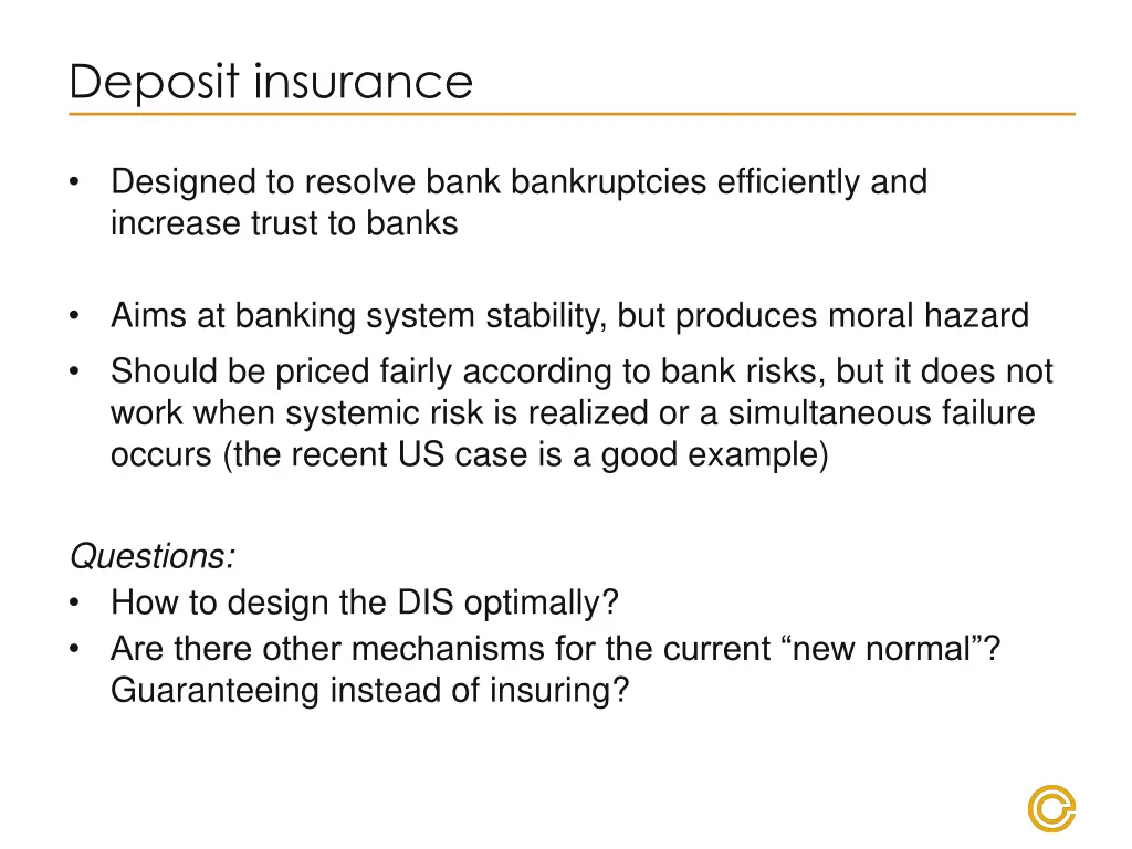 deposit insurance
