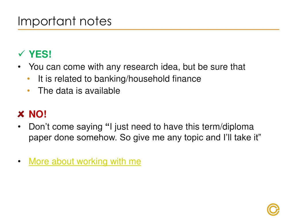 important notes