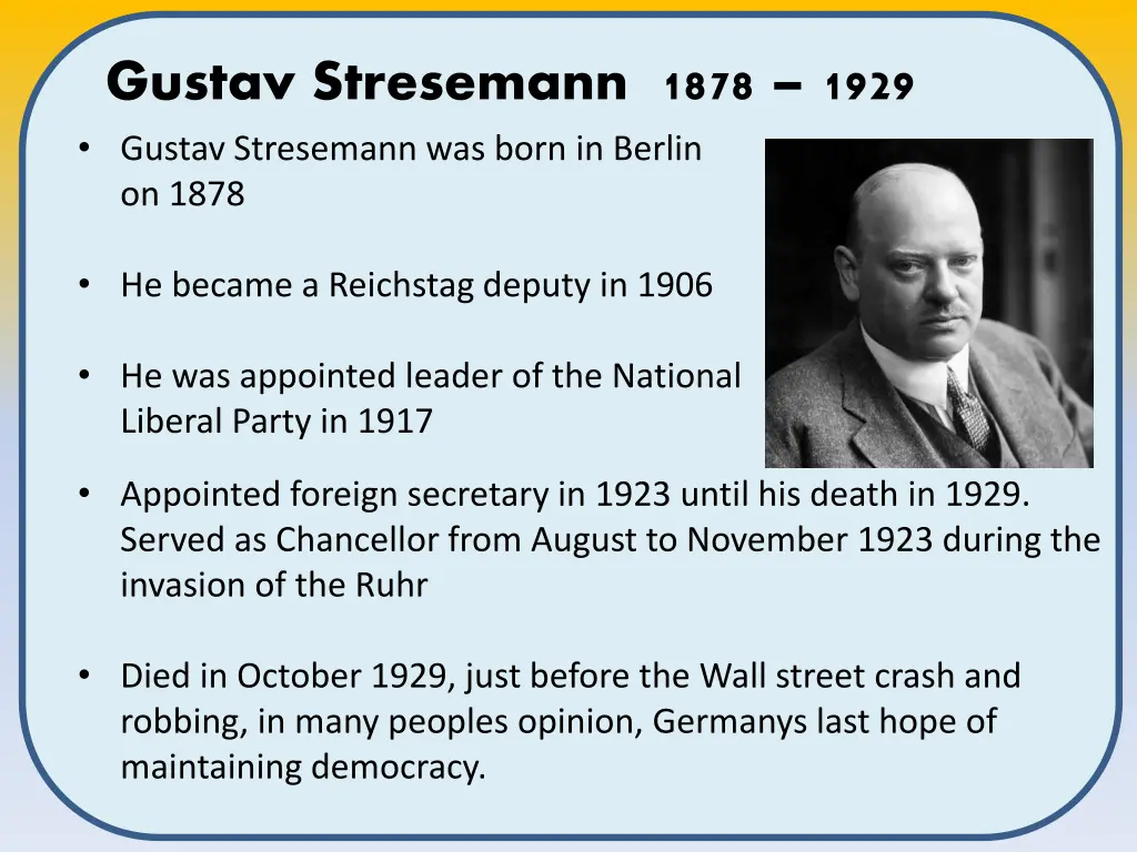 gustav stresemann 1878 1929 gustav stresemann