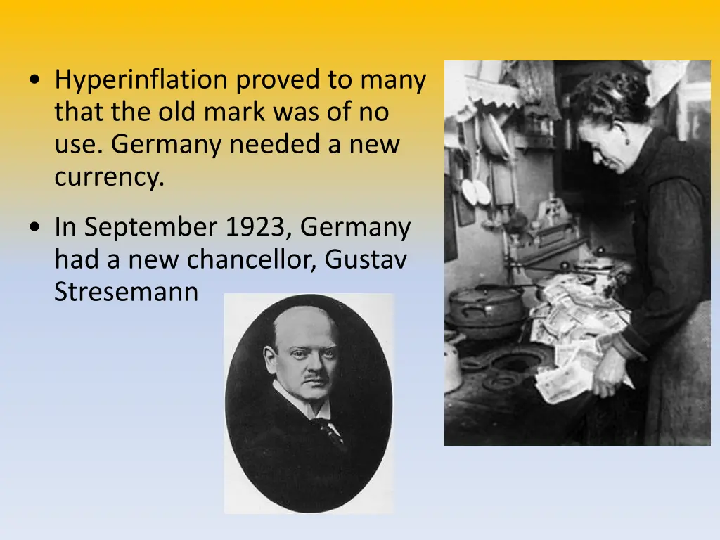 hyperinflation proved to many that the old mark