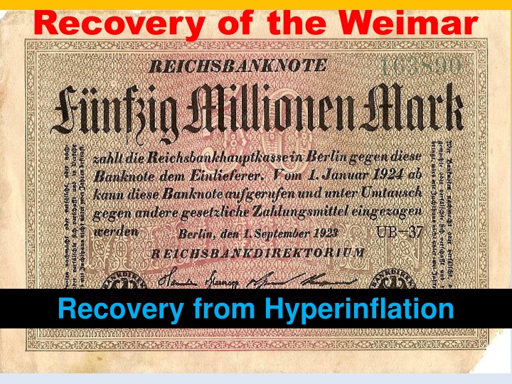 recovery of the weimar