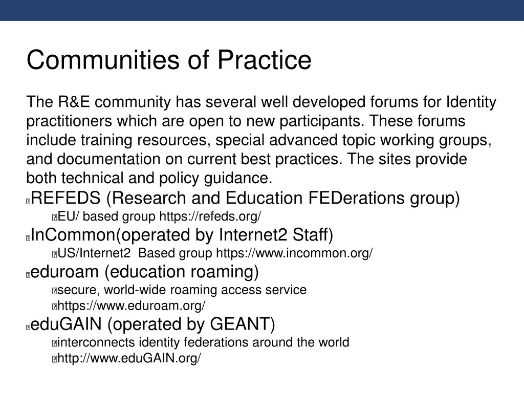communities of practice