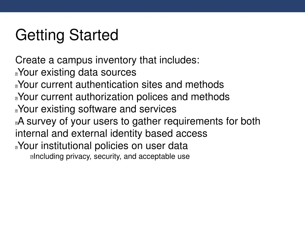 getting started