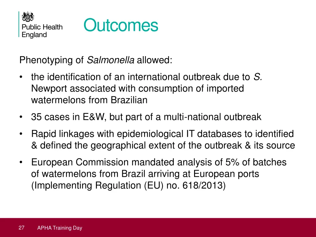 outcomes