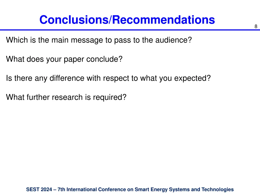 conclusions recommendations