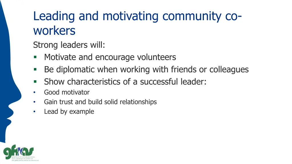 leading and motivating community co workers