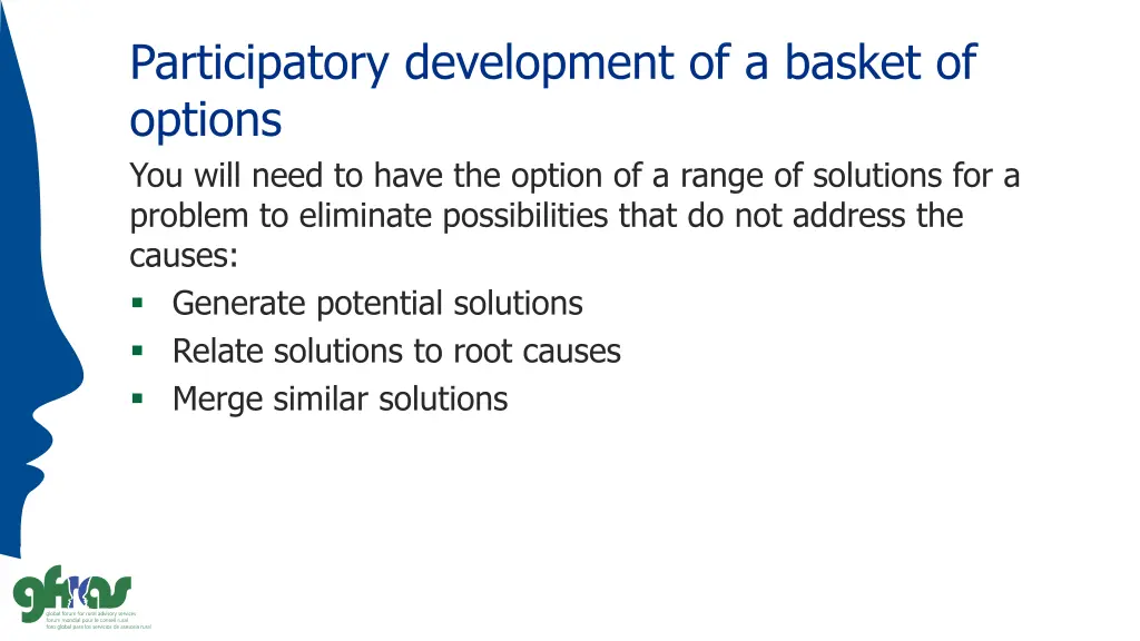 participatory development of a basket of options