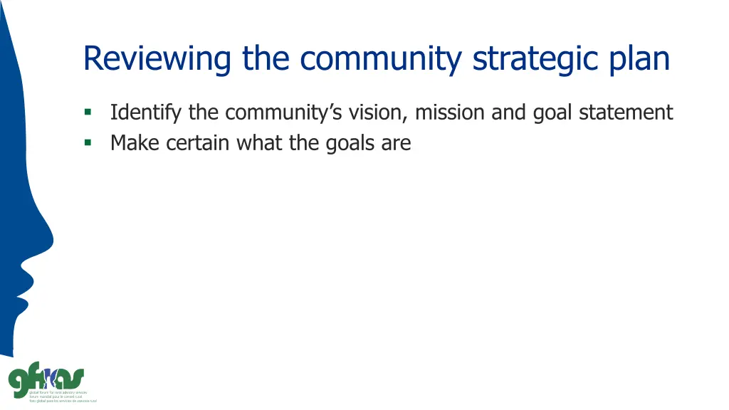 reviewing the community strategic plan