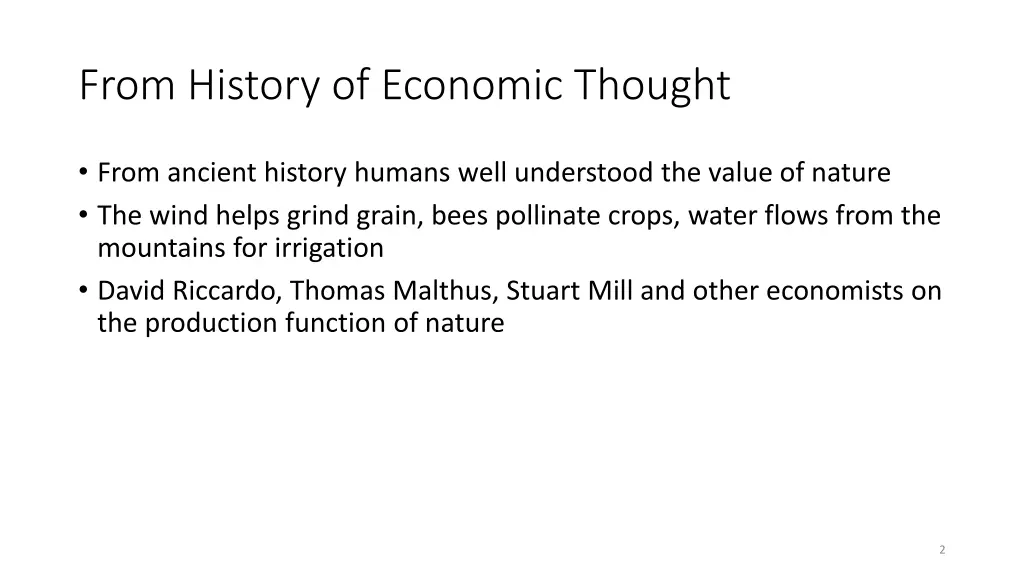 from history of economic thought