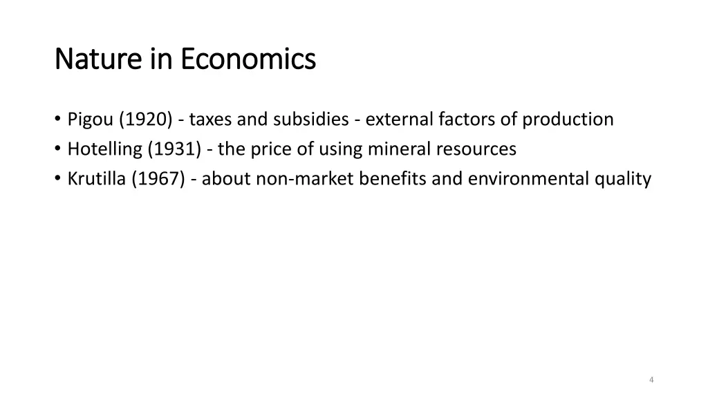 nature in economics nature in economics