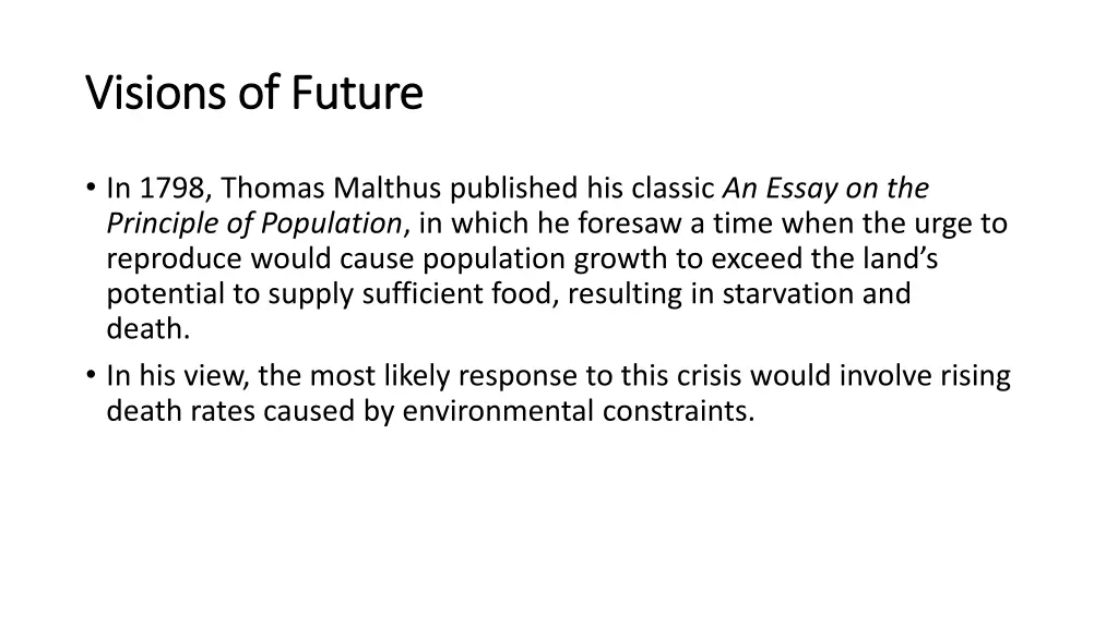 visions of future visions of future