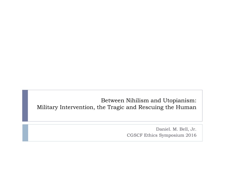 between nihilism and utopianism