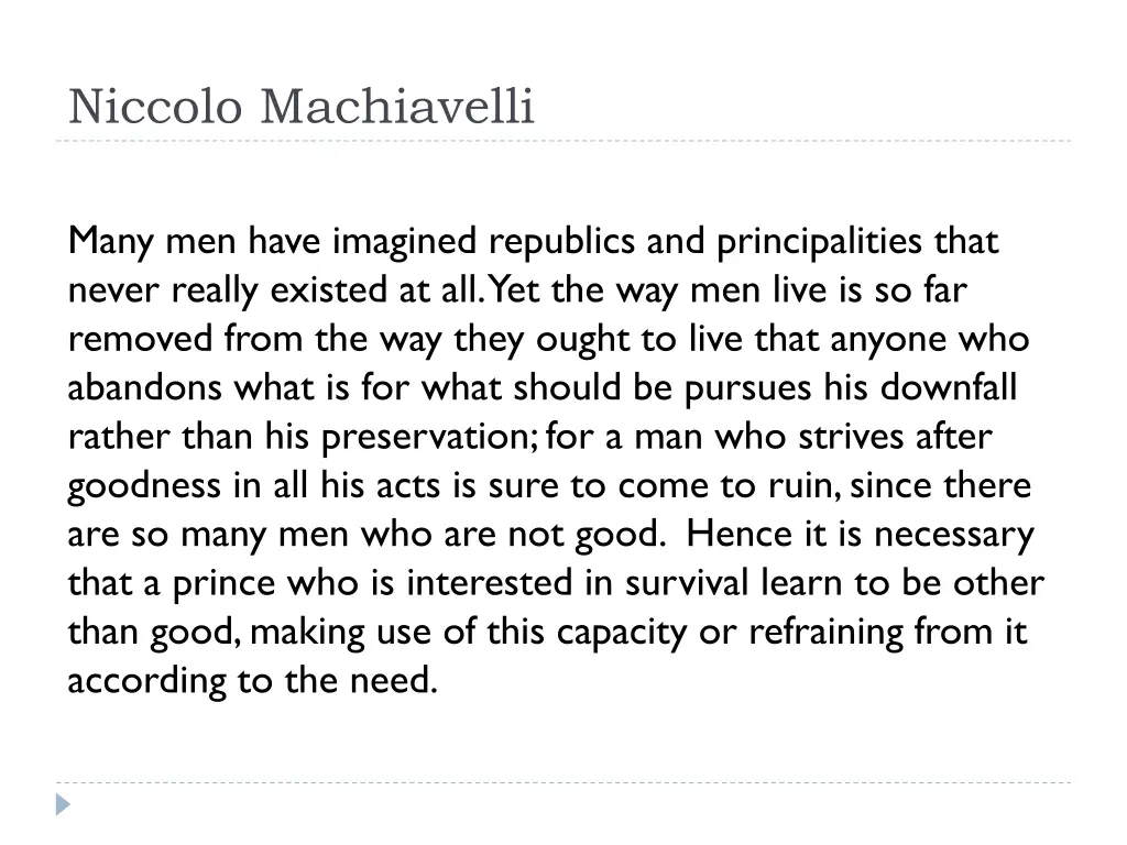 niccolo machiavelli