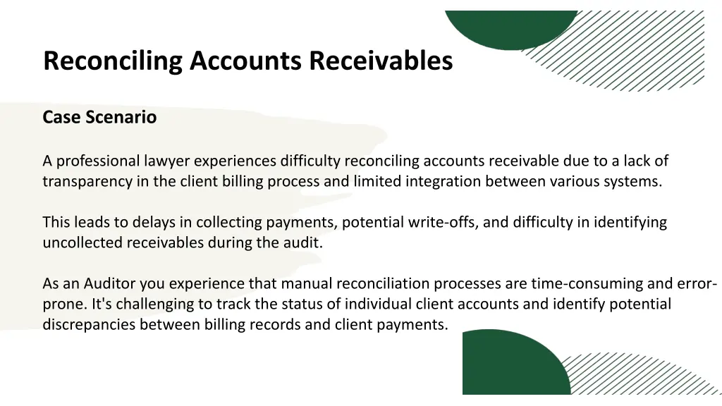 reconciling accounts receivables