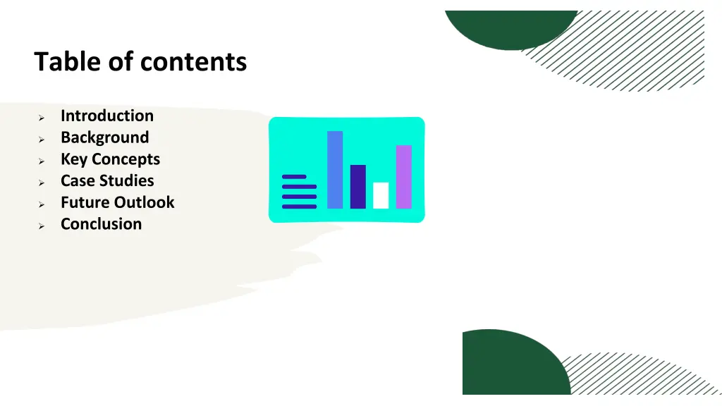 table of contents