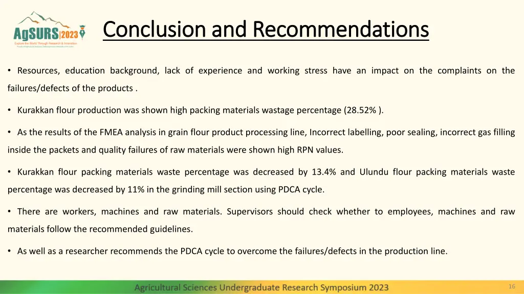 conclusion and recommendations conclusion