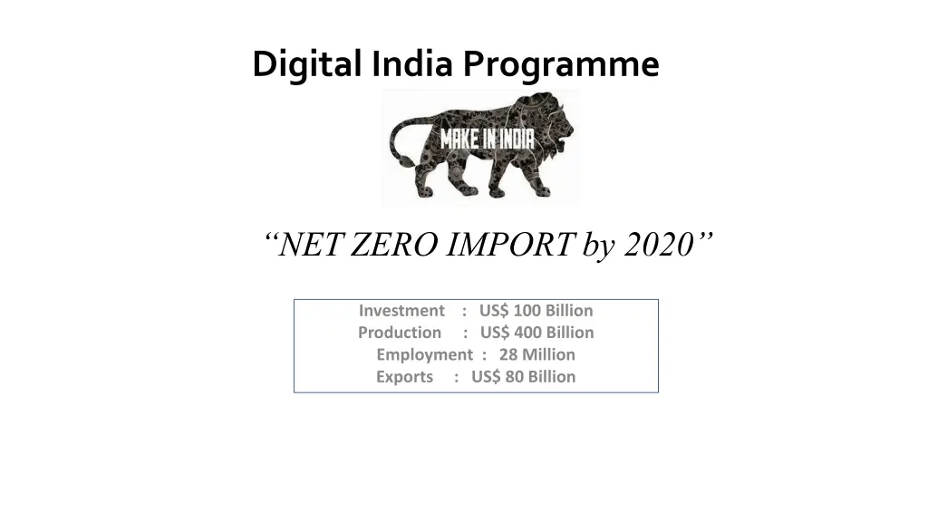 digital india programme