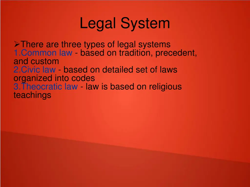 legal system
