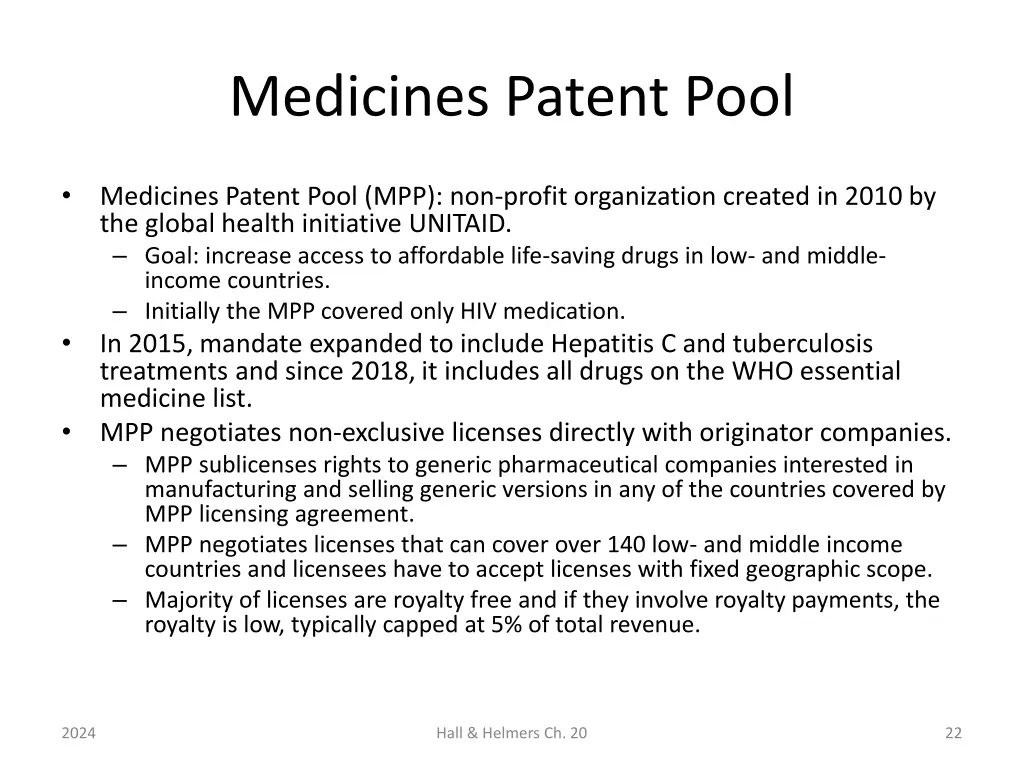 medicines patent pool