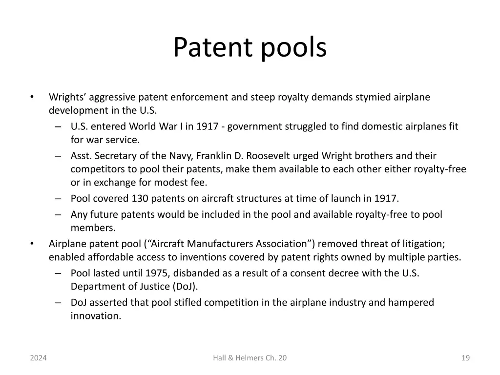 patent pools 1