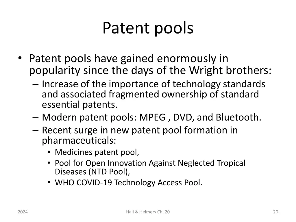 patent pools 2