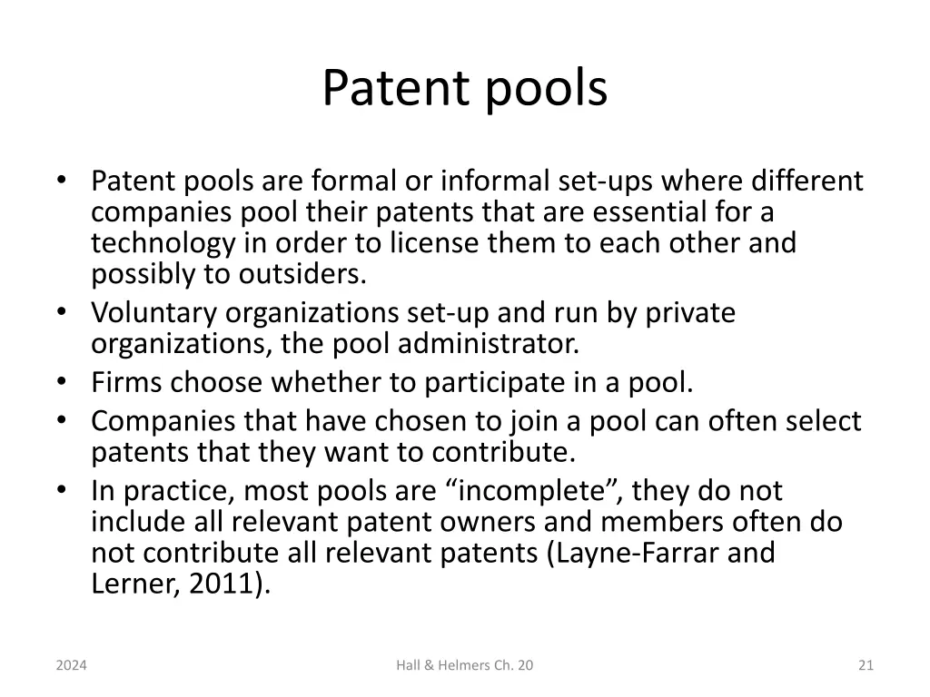 patent pools 3