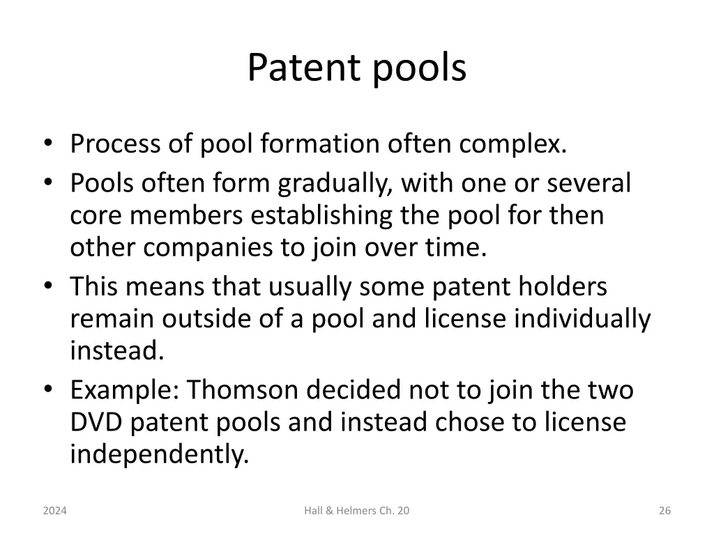 patent pools 6