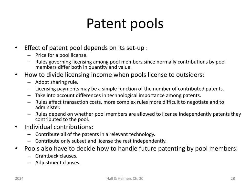 patent pools 7