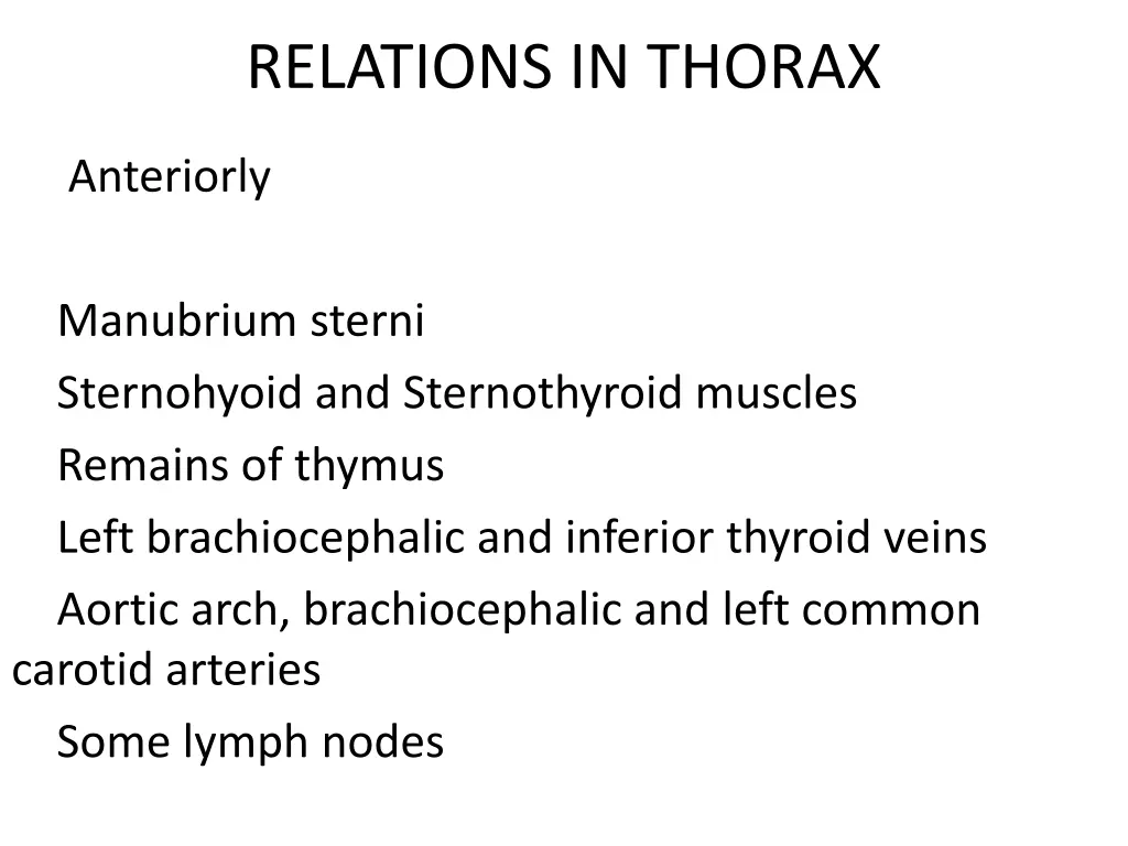 relations in thorax