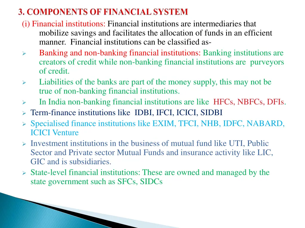 i financial institutions financial institutions