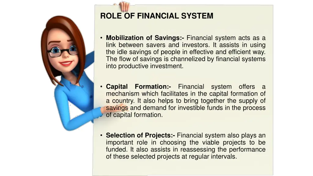 role of financial system