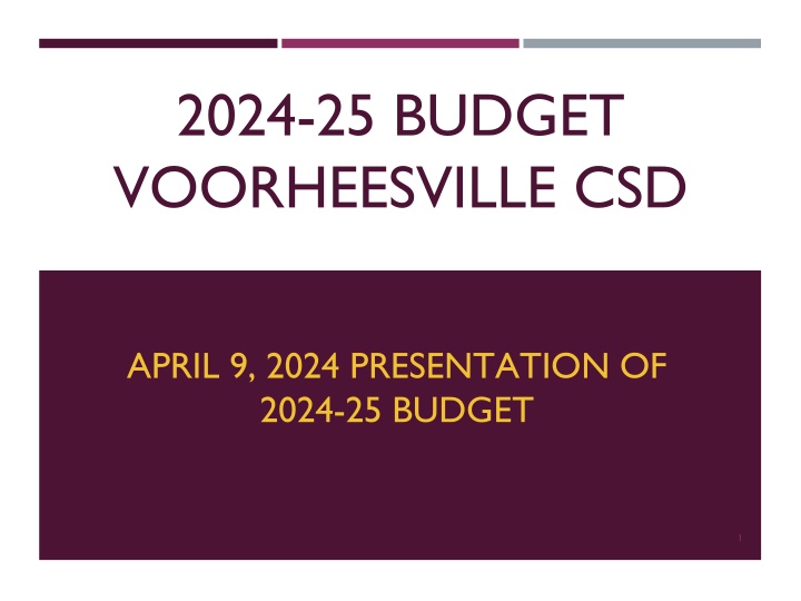 2024 25 budget voorheesville csd