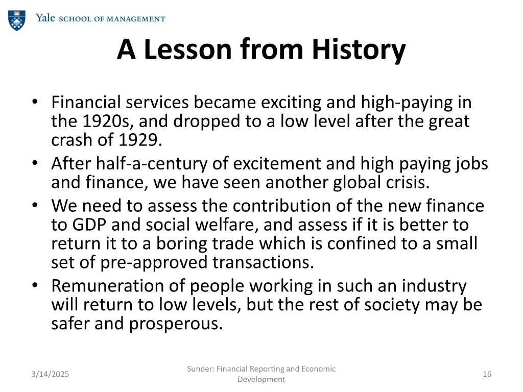 a lesson from history