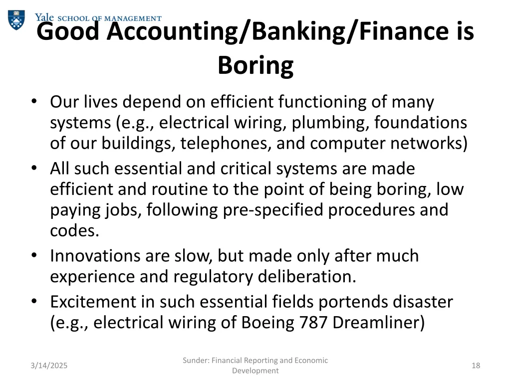 good accounting banking finance is boring