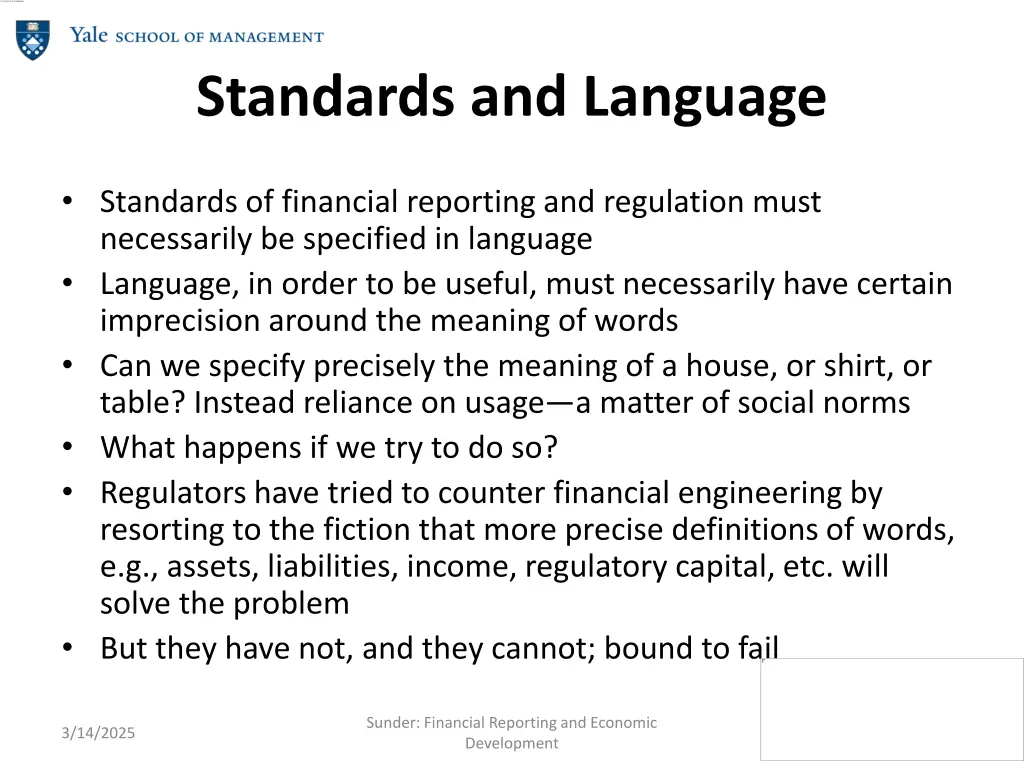 standards and language