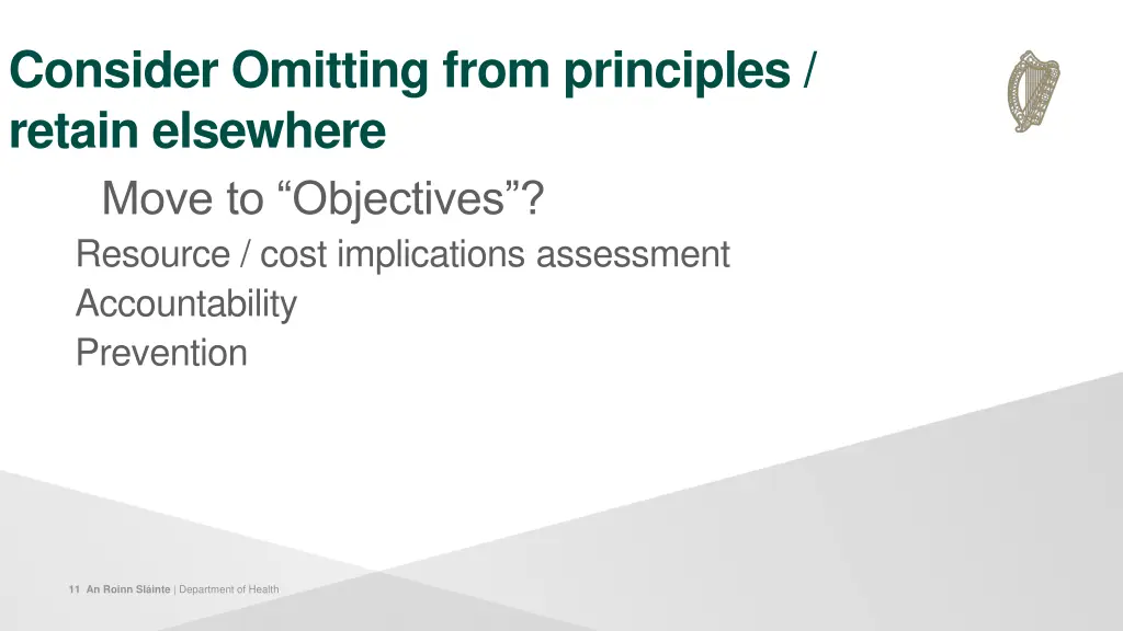 consider omitting from principles retain elsewhere