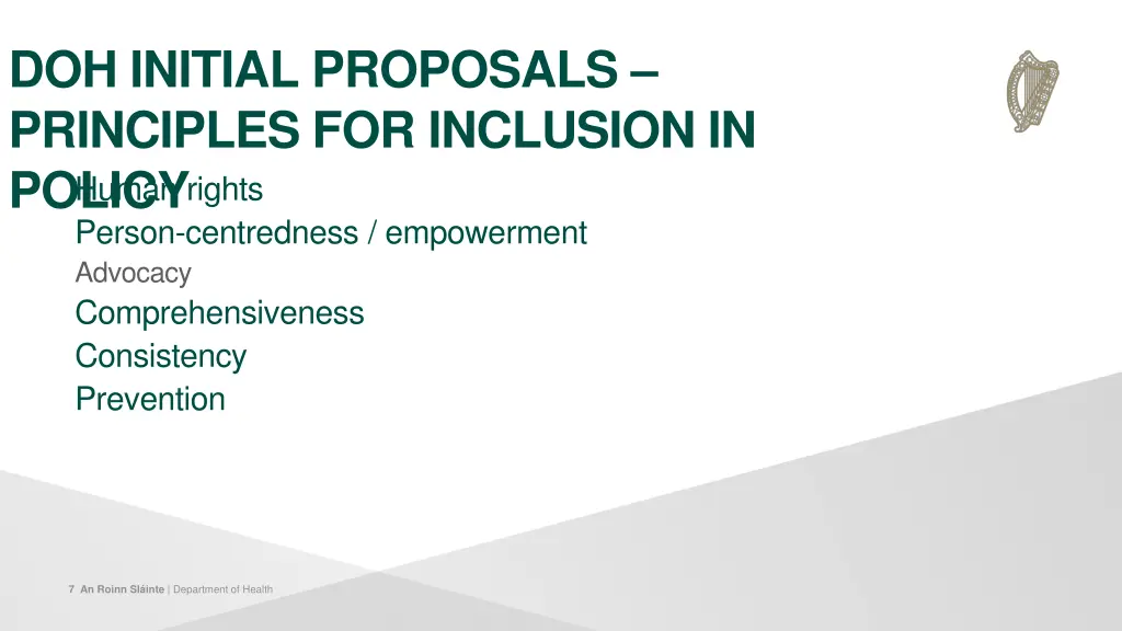 doh initial proposals principles for inclusion