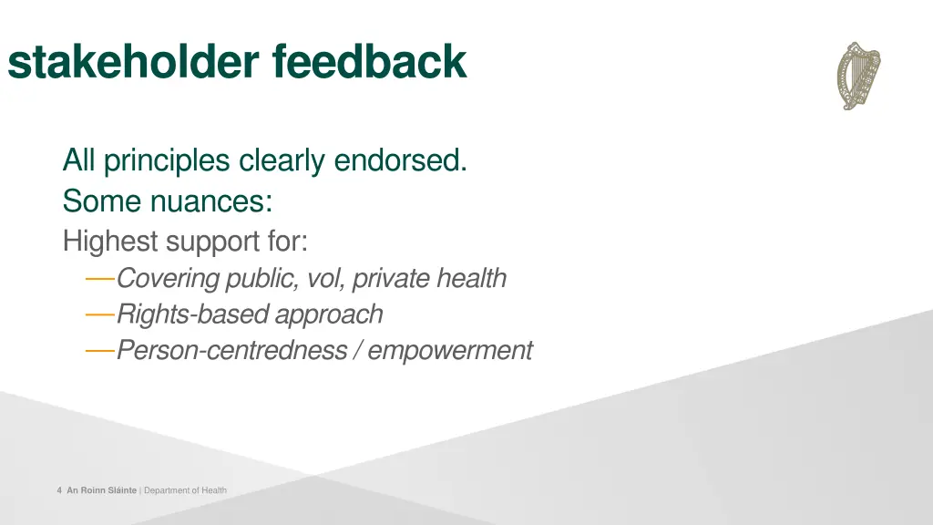 stakeholder feedback