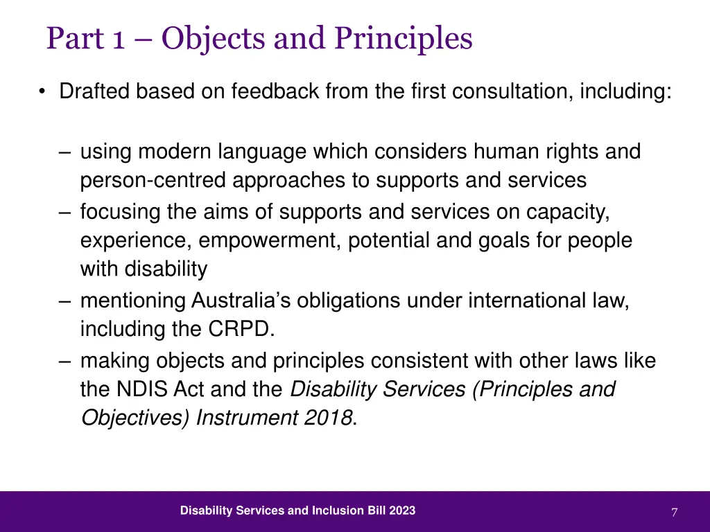 part 1 objects and principles