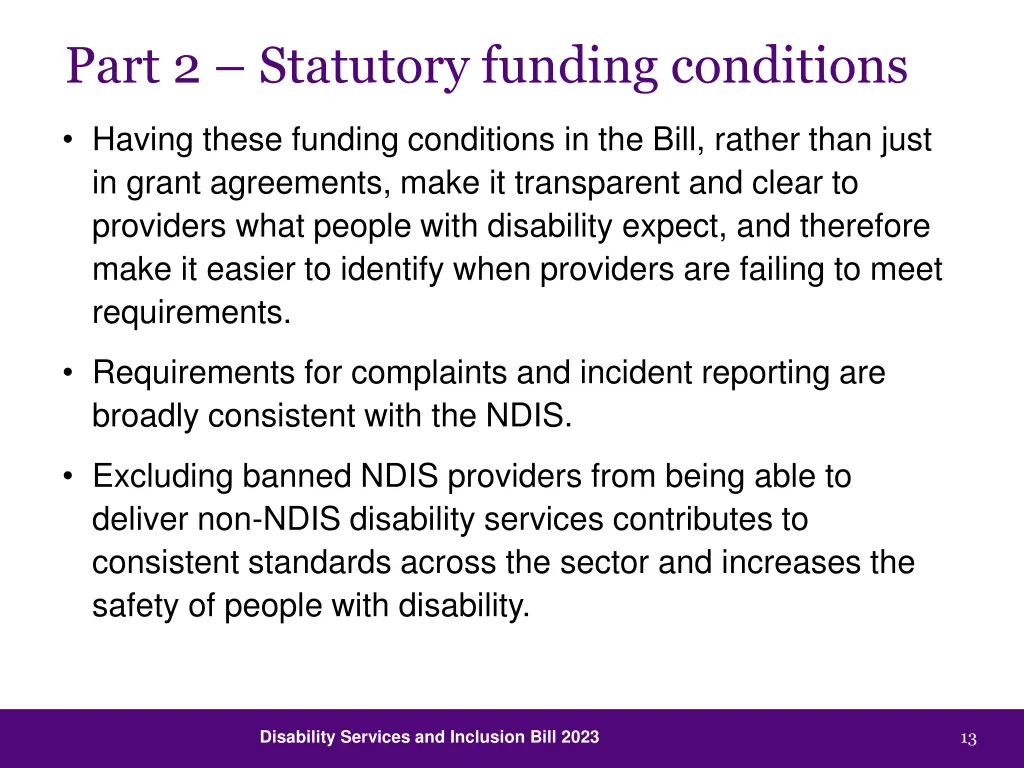 part 2 statutory funding conditions 1