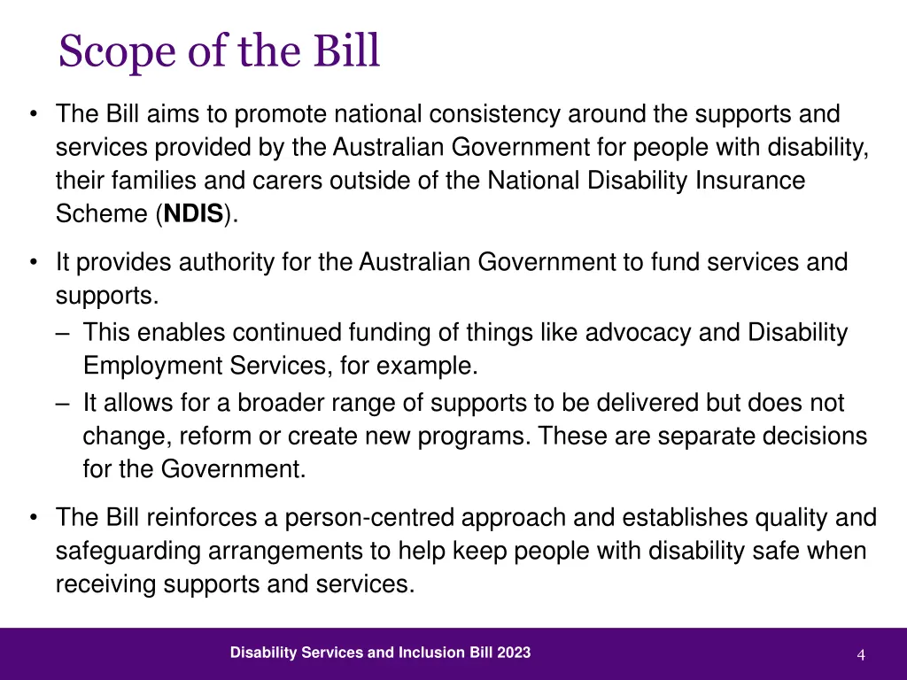 scope of the bill