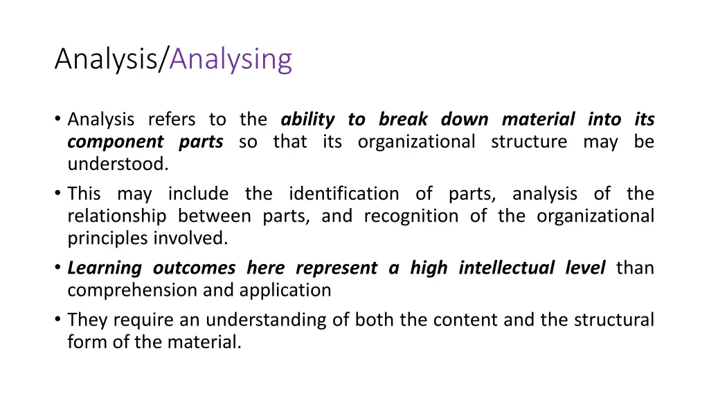 analysis analysing