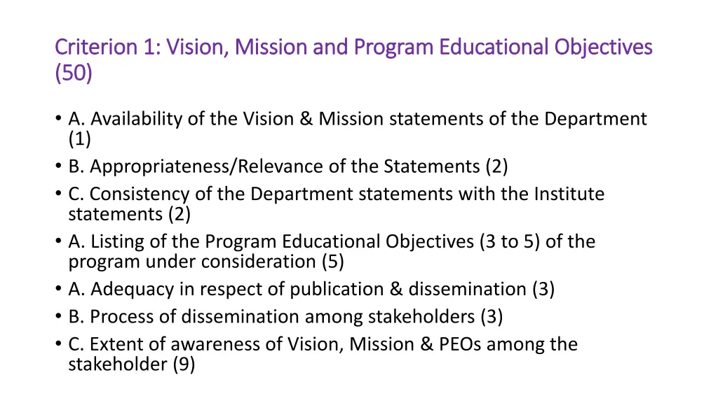 criterion 1 criterion 1 vision mission