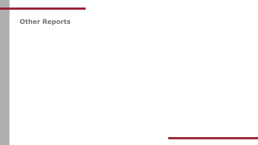 other reports