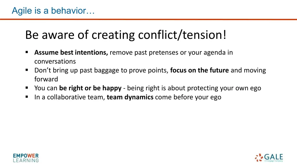agile is a behavior
