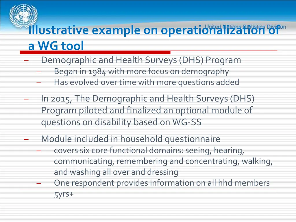 illustrative example on operationalization