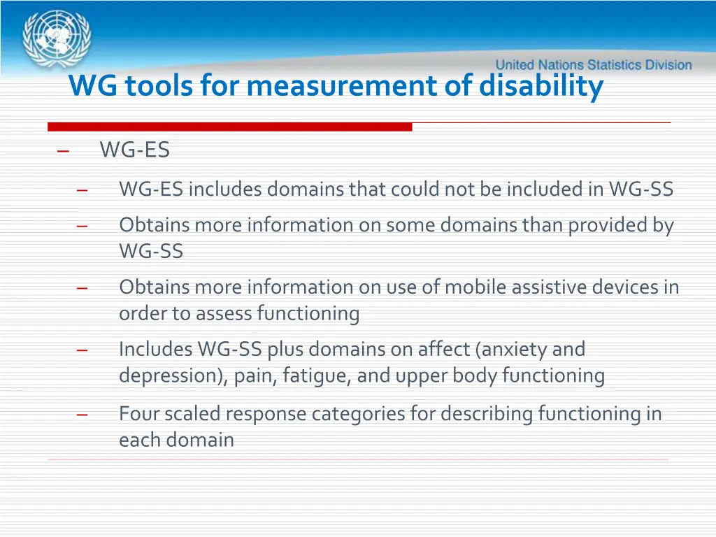 wg tools for measurement of disability 2